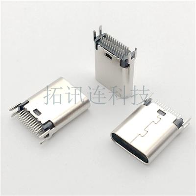 线端USB type c接口 24P夹板1.0 鱼叉夹脚L=10.5