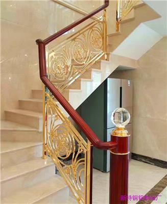 海林供应铝雕花楼梯护栏 纯铜扶手一种新兴产业