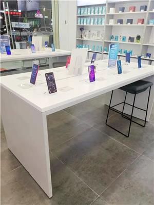 圆形华为3.0体验台小米之家2.0化妆品防盗器手机桌发光柜台展示靠