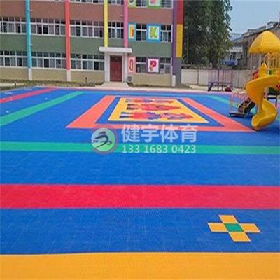 悬浮地板拼装-幼儿园操场地面施工-悬浮地板施工工程-环保材质