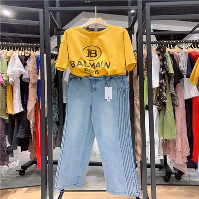 潮T系列2020夏款单行道播田服饰品牌折扣女装走份批发