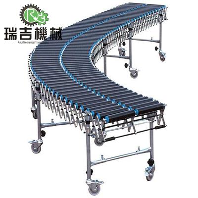 青岛动力滚筒转弯输送机 转弯辊筒线 扬州瑞吉厂家