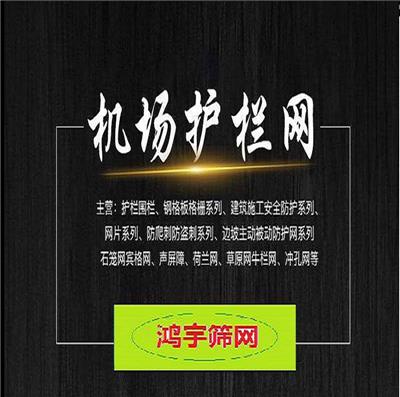 鸿宇筛网定做安装Y型柱护栏机场防护网