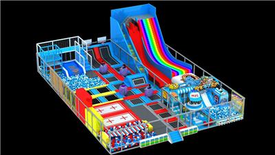 室内室外蹦床乐园 500平方蹦床规划方案 蹦床项目价格 豪韵游乐
