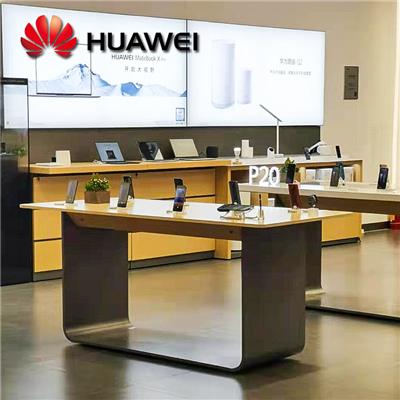 圆形华为3.0体验台小米之家2.0化妆品防盗器手机桌发光柜台展示靠