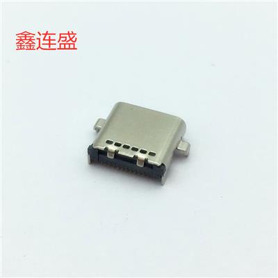 USB TYPE-C母座24p沉板双排贴板前插后贴