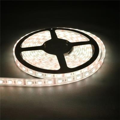 供应高亮LED5050软灯带DC24V，48灯/米，板宽10mm，柔性软灯条套管灌胶防水IP67，支持定做