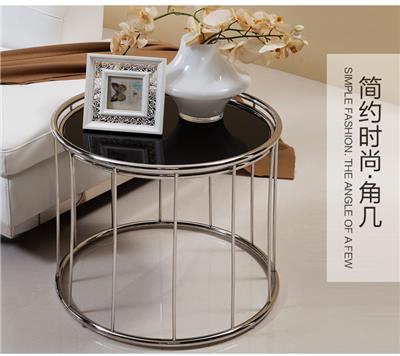 不锈钢岩板茶几定制