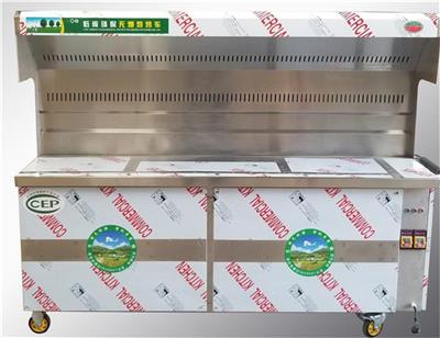 商用无烟木炭烧烤车 不锈钢商用无烟木炭烧烤车