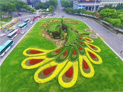 国庆中秋春节大型仿真绿雕造型厂家 节日仿真绿植小景 景观植物雕塑 工厂生产接受定制