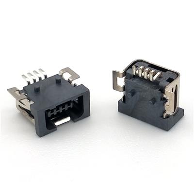 MINI 4P母座带定位柱 贴片SMT 迷你USB 4P母座