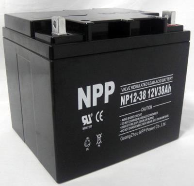 NPP 耐普蓄电池 NP12-38 太阳能免维护蓄电池 12V38AH UPS电源