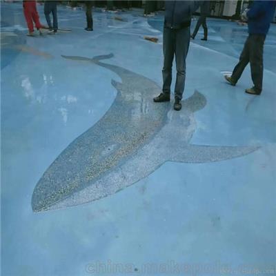 砾石仿石路面地坪 聚合物砾石地面施工