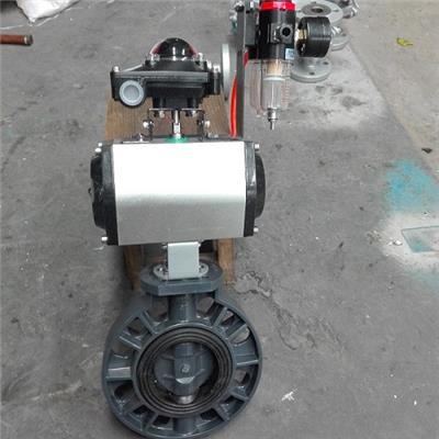 D671S吉汇阀门厂家供应气动塑料蝶阀