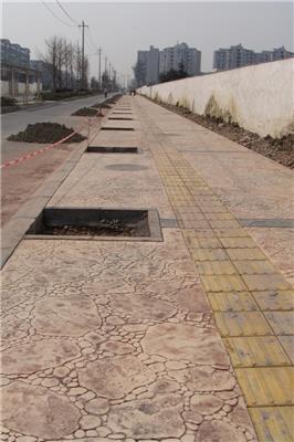 江西艺术压花地坪价格 彩色压模地坪厂家