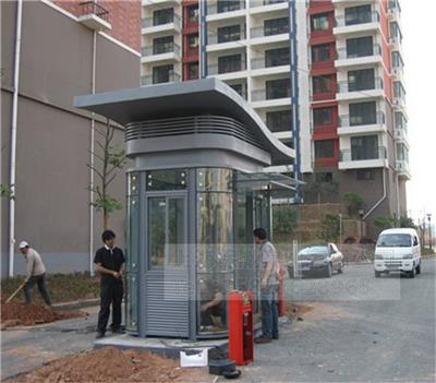 上海保胤钢结构岗亭生产厂家 小区保安岗亭 售楼部门卫岗亭