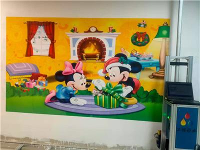 3D大型广告背景墙打印机户外校园文化墙体彩绘机多功能墙面绘画机
