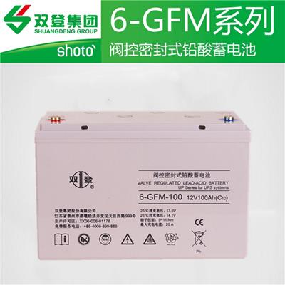 双登蓄电池12v100ah 6-GFM-100铅酸免维护蓄电池