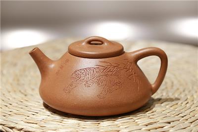 御万壶紫砂壶名家刘浩全手工柿圆壶原矿底槽清中大品文人茶壶