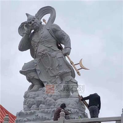 千里眼顺风耳石雕 道教石雕神像 惠安厂家批发