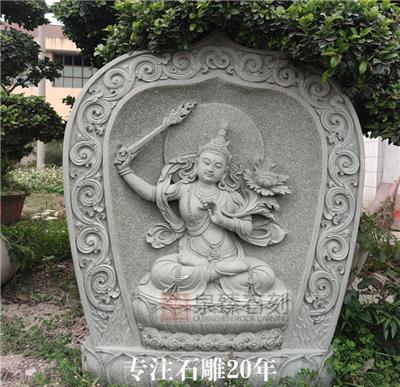 绿度母石雕 藏传石雕佛像定制 厂家批发