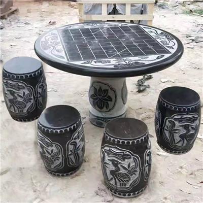 石桌石凳雕刻加工工厂-石雕桌凳制作供应