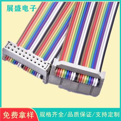 供应12p成品1.27灰排线2.54间距IDC端子加工硅胶热缩护套2651排线