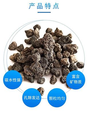 河北火山石厂家加工厂 黑色火山石 无土栽培火山石颗粒