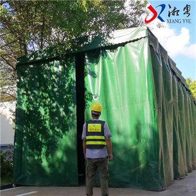 中山大型仓库夜宵大排档电动遮阳棚 板芙XYBF-07户外遮阳棚 物流移动货物篷颜色可选