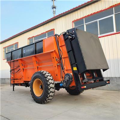 牵引式竖式撒粪车土壤改良大型撒肥机绞龙式洒粪车