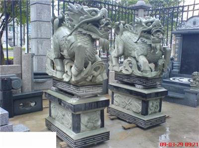 惠安石雕四大神兽 花岗岩石材麒麟门前镇宅招财动物摆件