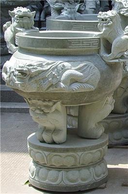 厂家直销 石雕青石香炉仿古寺庙宗祠佛教用品摆件