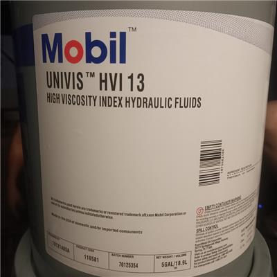 美孚优力威MOBIL UNIVIS HVI 13 HVI 26合成低温抗磨液压油18.9L