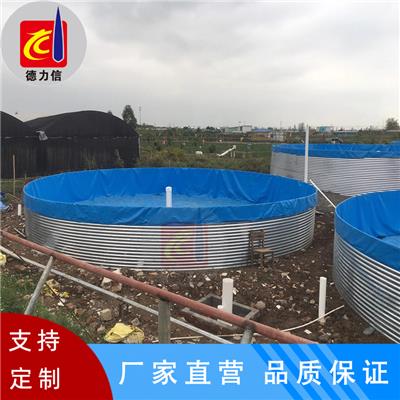 镀锌板高密度帆布养鱼池 圆形加厚镀锌篷布池定制