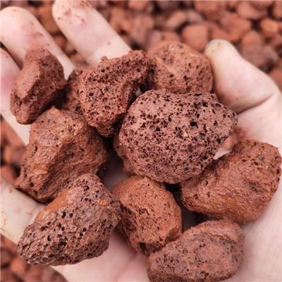点赞踩 4-6mm6-9mm黑色红色火山石颗粒 水处理园艺火山石
