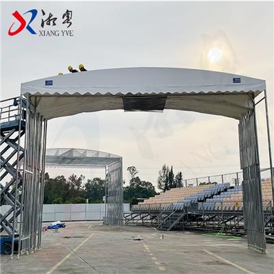 珠海厂房电动推拉蓬 空地搭建户外伸缩雨棚 XYHQ-07电动伸缩帐蓬安装简单