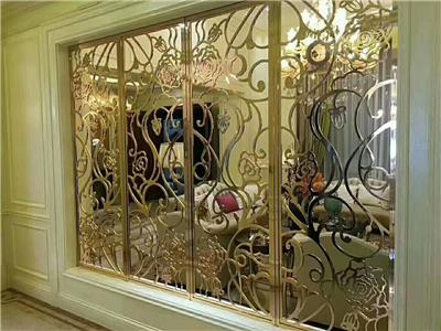 南通厂家定做浮雕花格 欧式双面不锈钢屏风