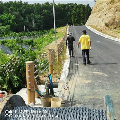 新疆河道缆索护栏 抗冲击性能优良 一体成形减少安装时间