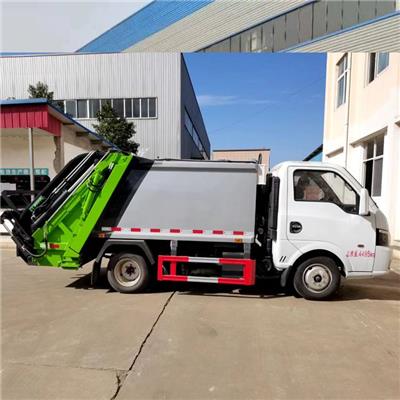 程力威东风4方垃圾压缩车 二手小型蓝牌后压缩清运车 厢体密封无异味