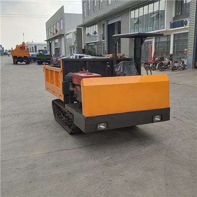 后置高低速钢制履带运输车 10吨载重泥地履带运输车 链板式履带车