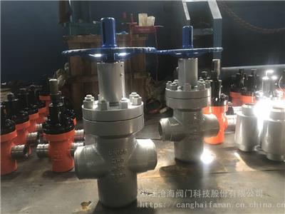 CHVJ 沧海阀门 平板闸阀Z63Y-250 DN50高压焊接 油田注水阀