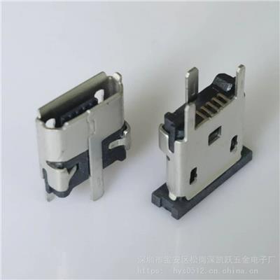 MICRO USB 5P 立式贴片母座 4.5-5.0-6.2-6.7-7.2-7.7