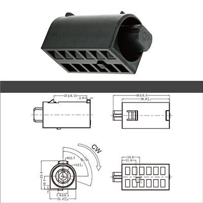 PR-T095B汽车冰箱阻尼器 盖板缓慢下降阻尼器