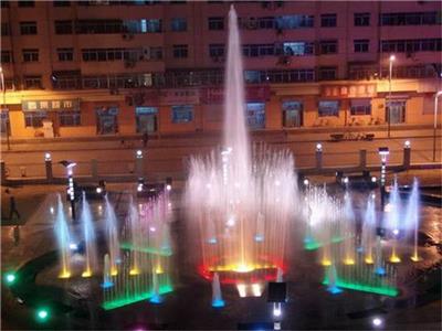 福州室内假山鱼缸流水喷泉 景区音乐彩色喷泉生产厂家