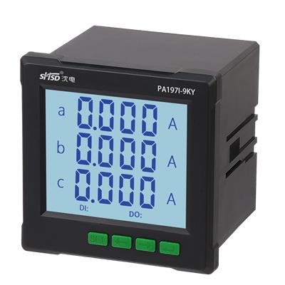上海沈电三相智能液晶PA197I-9KY电流表485通讯数字功率表