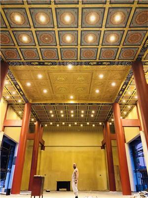 仙缘古建寺庙装修吊顶设计效果图展示