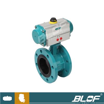 BLOF气动软密封法兰蝶阀