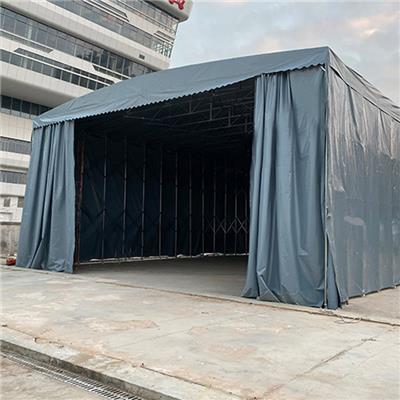 遮阳雨篷帐篷 江海 电动雨棚 过道停车位移动推拉蓬
