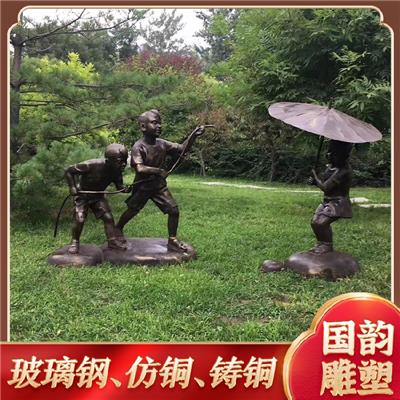 广东揭阳制作玻璃钢仿铜雕塑厂家,民俗火锅抗战人物雕塑