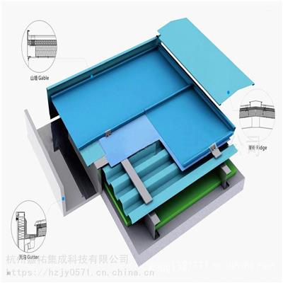 安徽宣城0.7mm厚25-330双咬立边咬合别墅住宅金属屋面系统